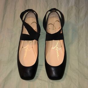 Jessica Simpson Black Ballet Flats, size 8 1/2